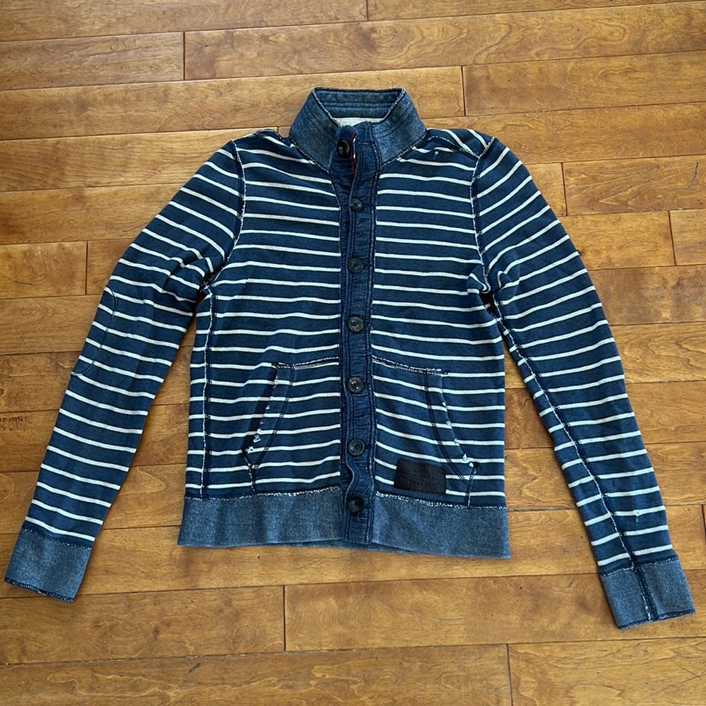 Ruehl Striped Sweater Jacket